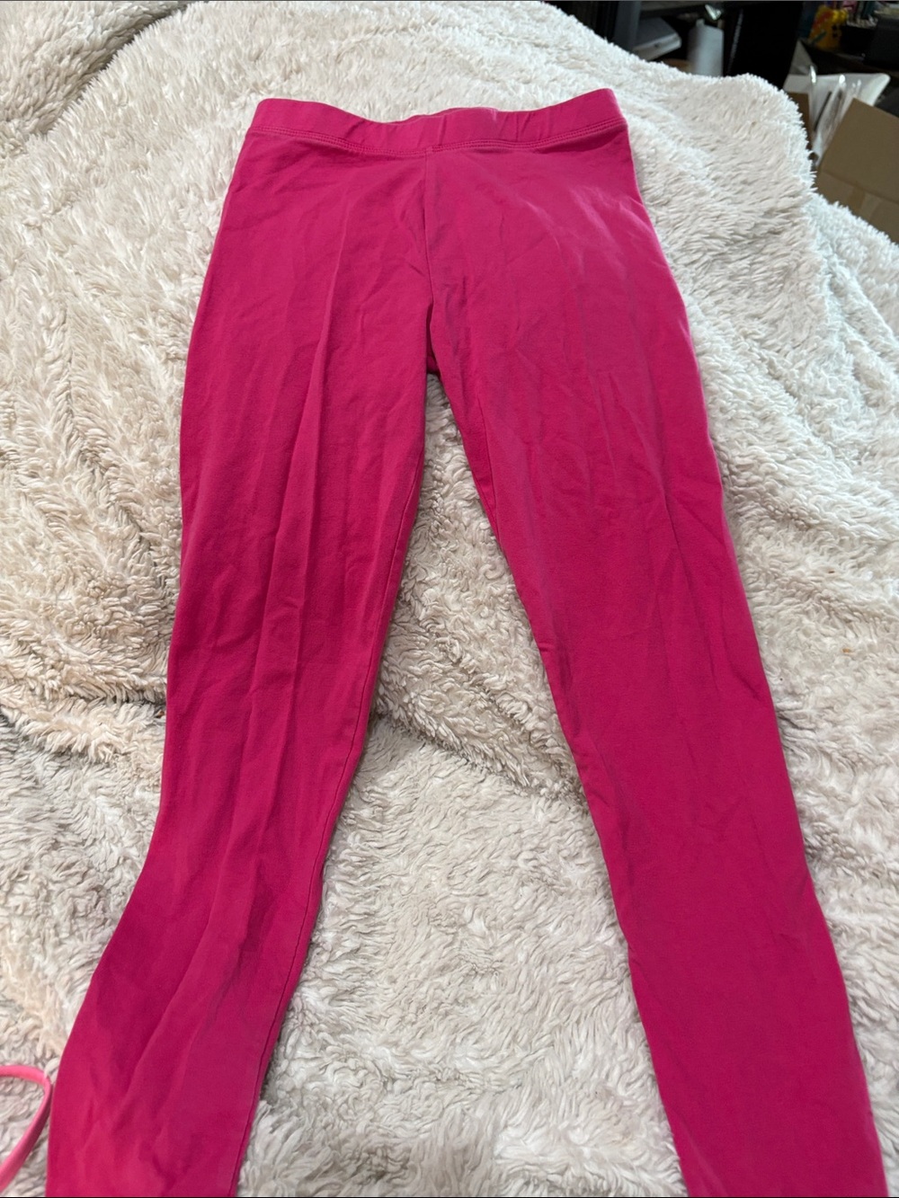 Girls' Bright Pink Stretch Leggings - Comfortable Everyday Wear